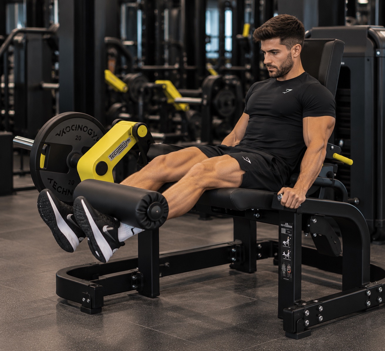 Extension de cuadriceps en maquina technogym
