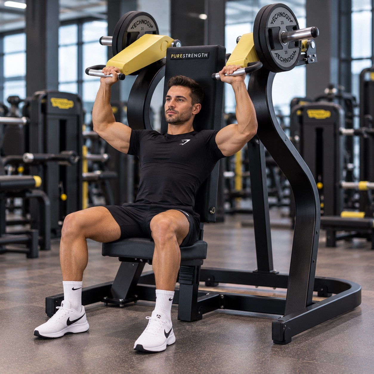 Press de hombro en maquina (Technogym)