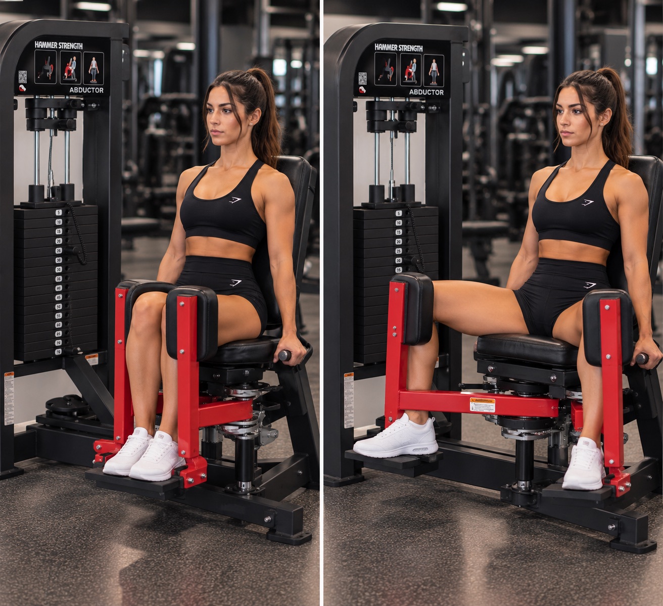 Abduccion de cadera en maquina hammer strengt