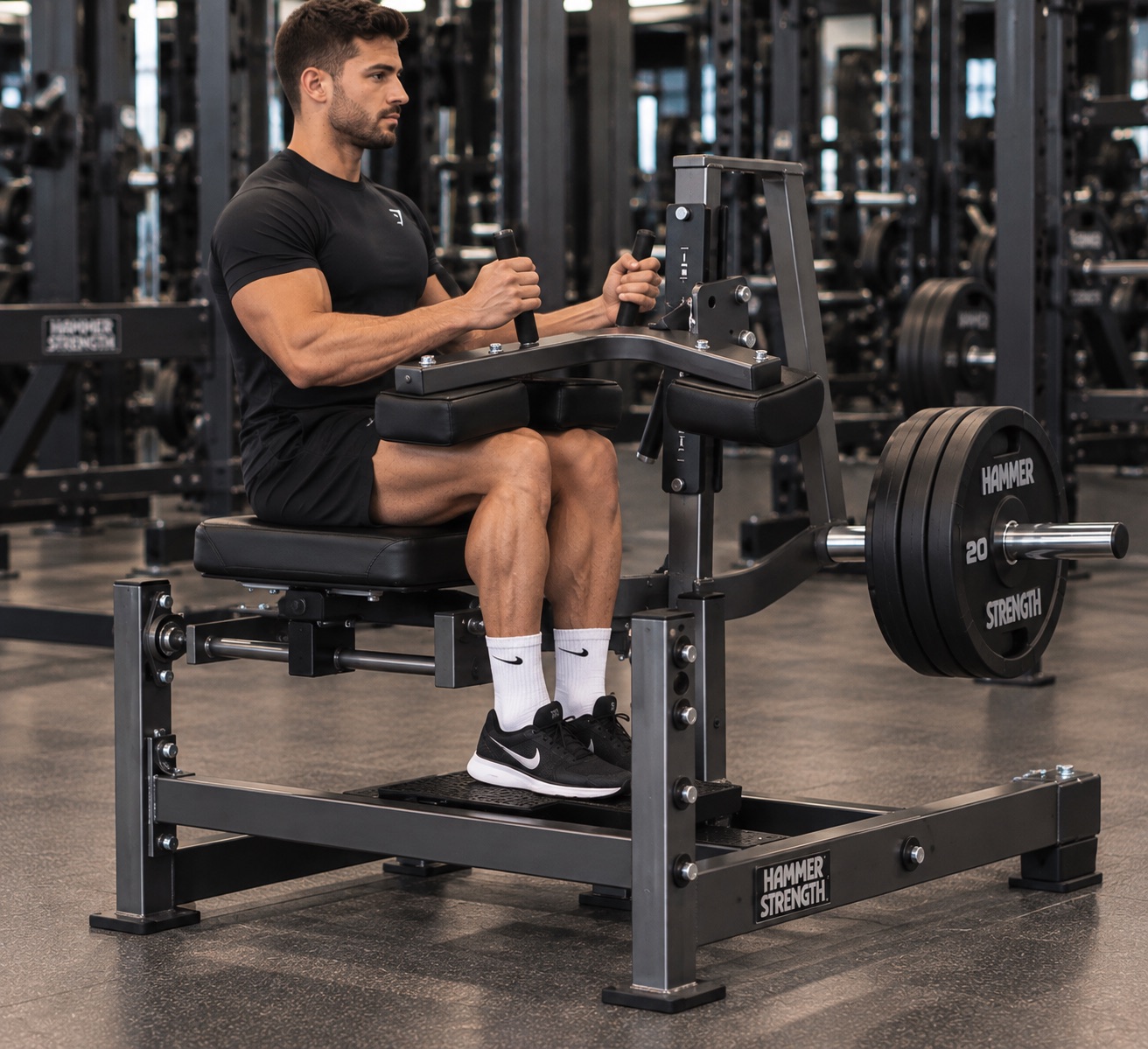 gemelos en maquina hammer strength